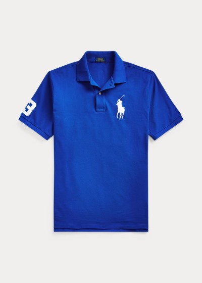 Camisa Polo Polo Ralph Lauren Hombre Azules Azul Rey - Big Pony Mesh - HASJP1082